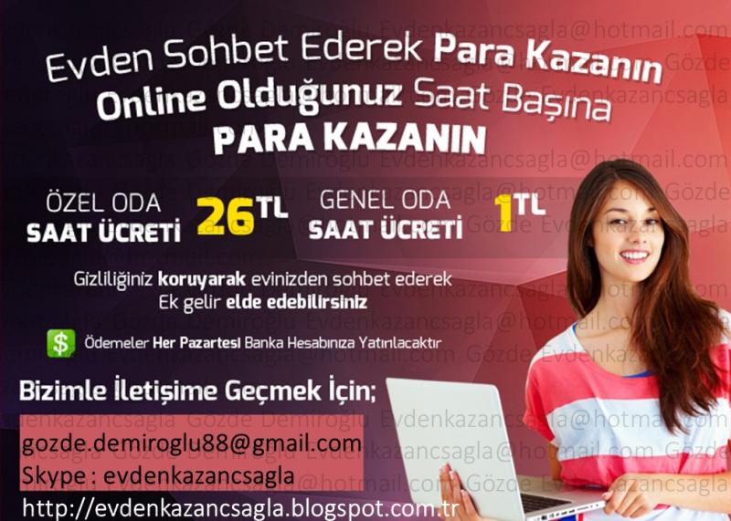 takıl, sohbet et,para kazan! (26 tl) Diğer İş ilanları