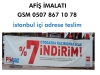 Branda afi retimi istanbul