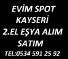 Kayseri ikinci el eya evim spot